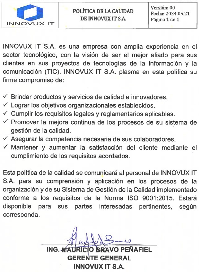 Para conocimiento general de clientes internos y externos